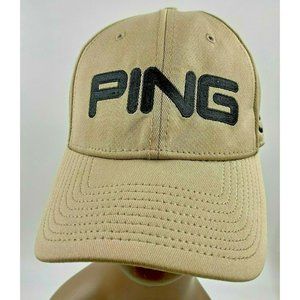 PING G15 Hat Stretch fit Golf Khaki w/Black One size A Flex Ping golf Cap 56 in